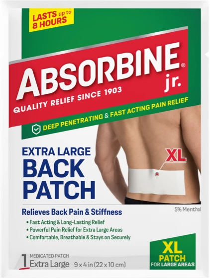 Absorbine Jr. Plus Pain Relief Back Patch XL - Shop Muscle & Joint Pain at  H-E-B