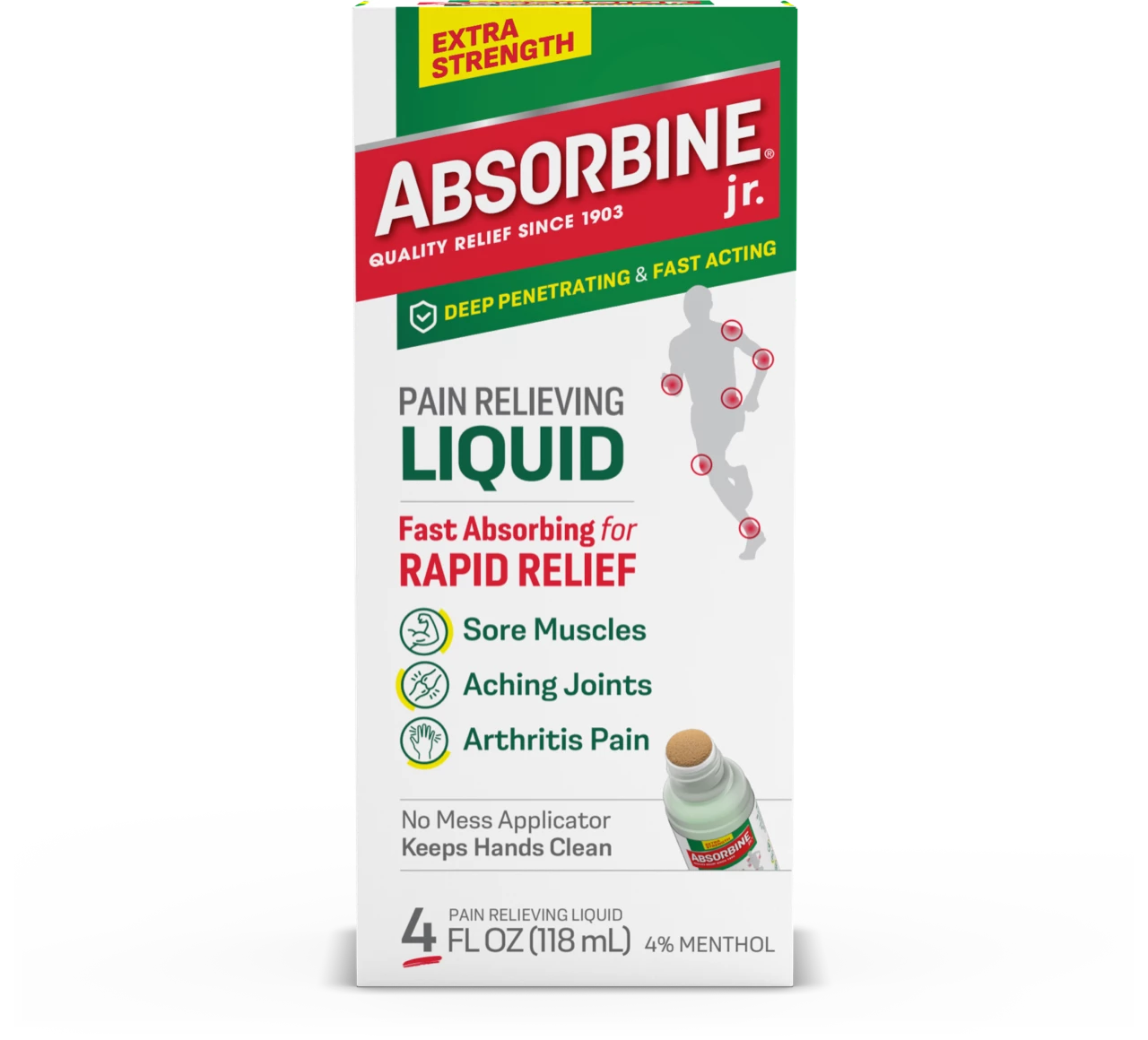 Pain Relieving Liquid - Pain Ointment - Absorbine Jr.