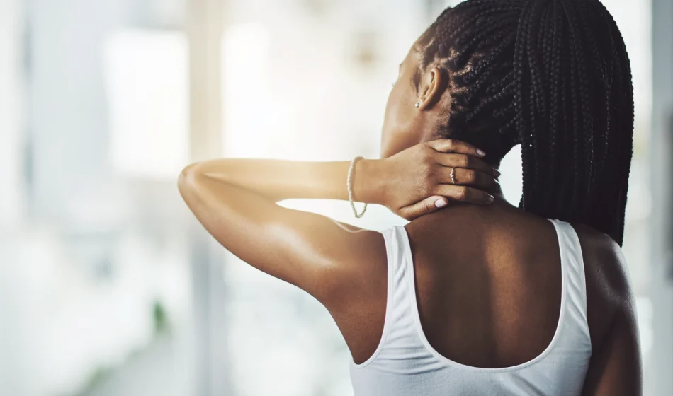 Woman with neck pain